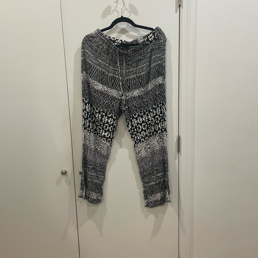 Black and White Patterned Pants